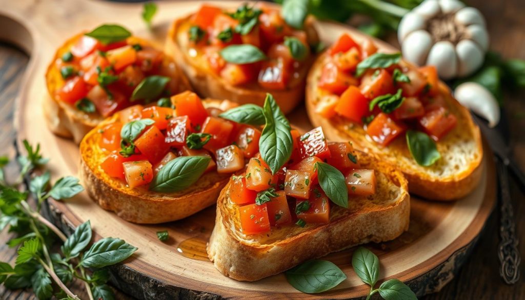 Bruschetta au four croustillante