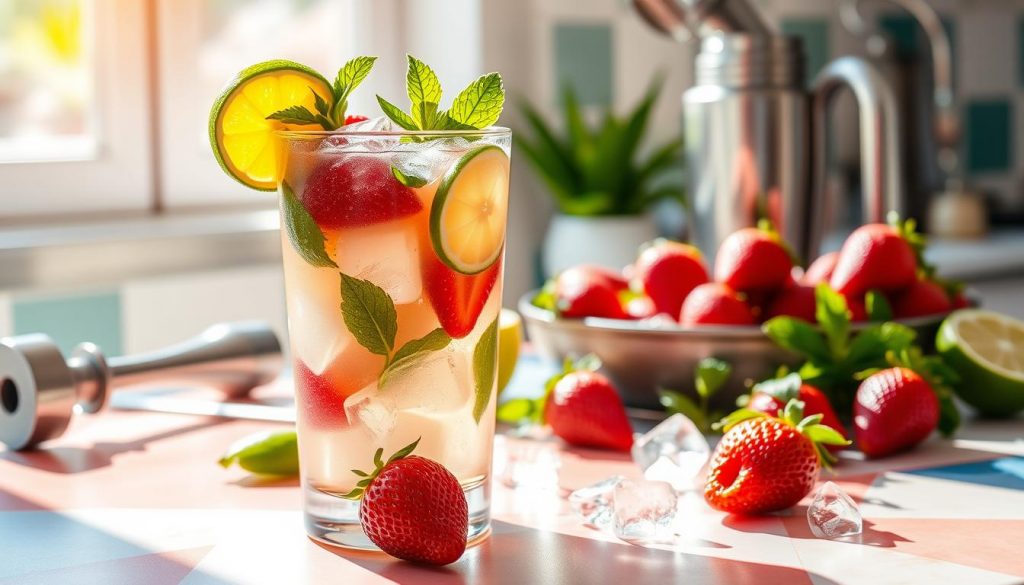 Cocktail Mojito Fraise Préparation