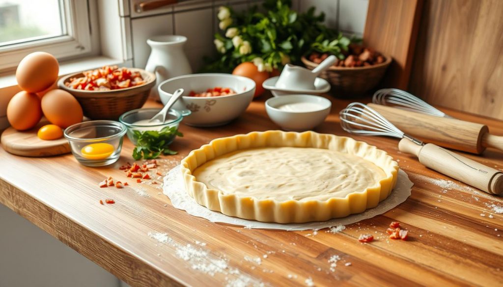 Préparation de la Quiche Lorraine