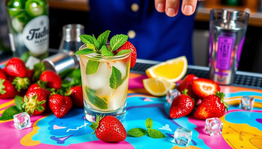 Technique cocktail Mojito Fraise