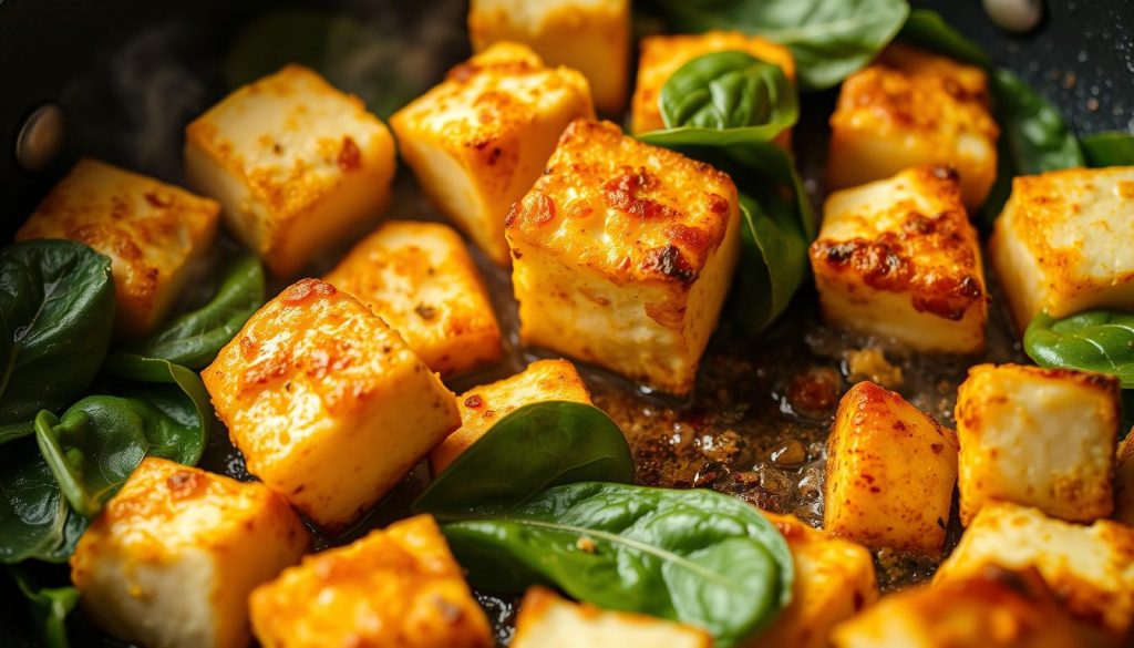 Technique pan-fried paneer croustillant