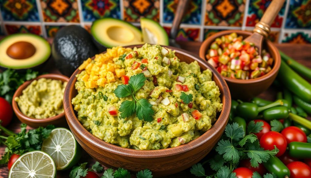 Variétés de guacamole traditionnel