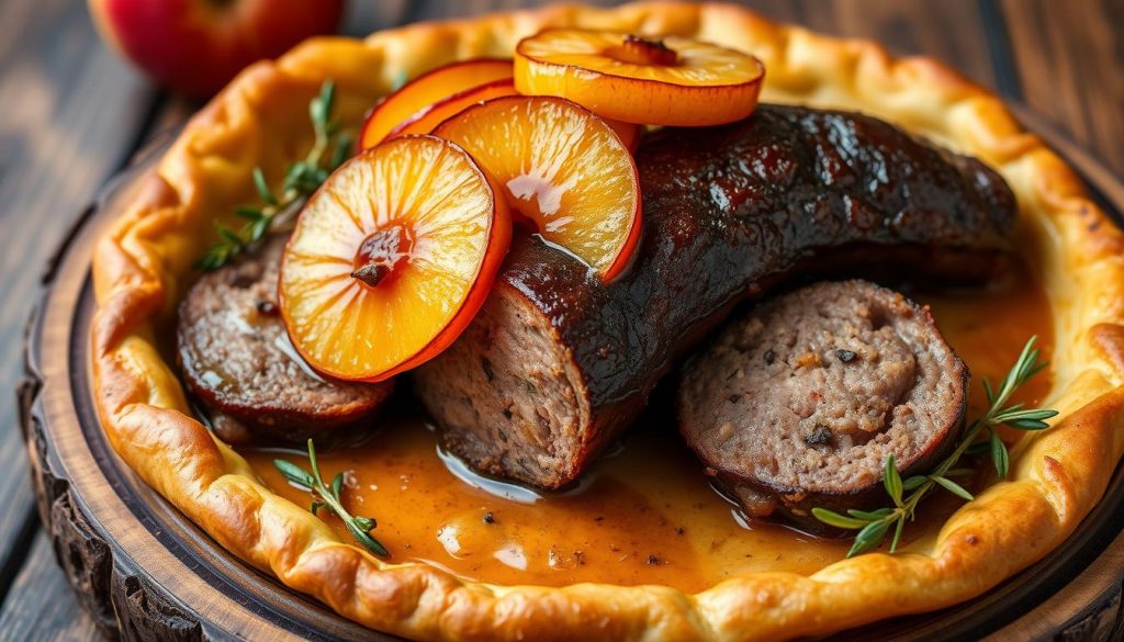 boudin noir aux pommes au four