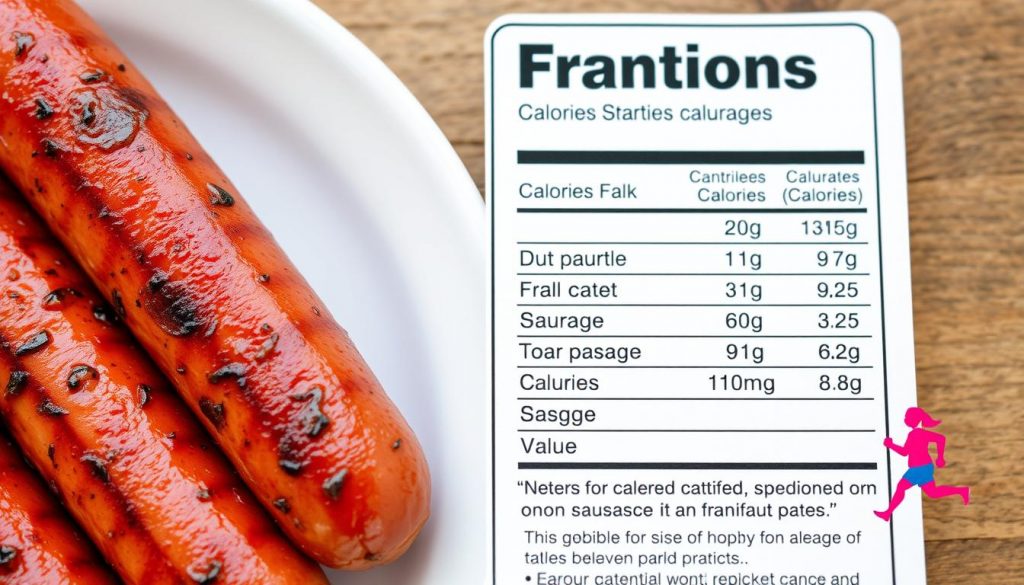 calories saucisse de Francfort