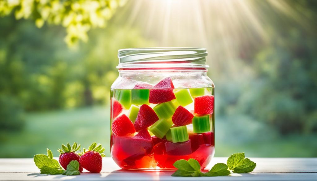 confiture de rhubarbe et fraise