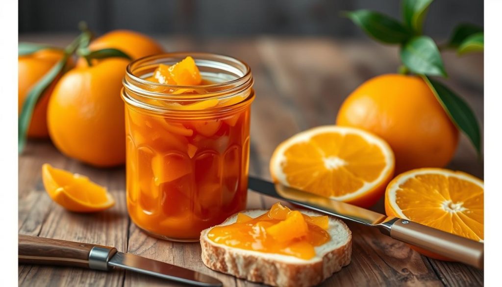 confiture d'orange avec écorce