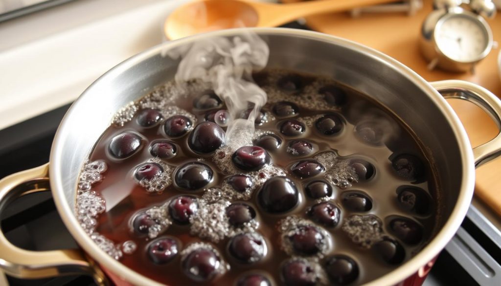 cuisson crème de cassis