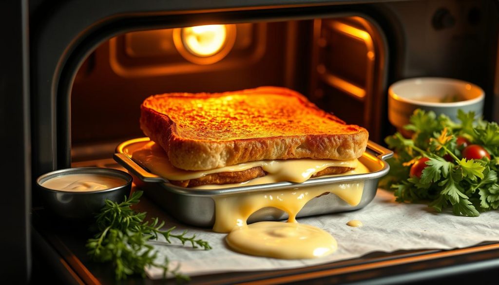 cuisson croque monsieur four