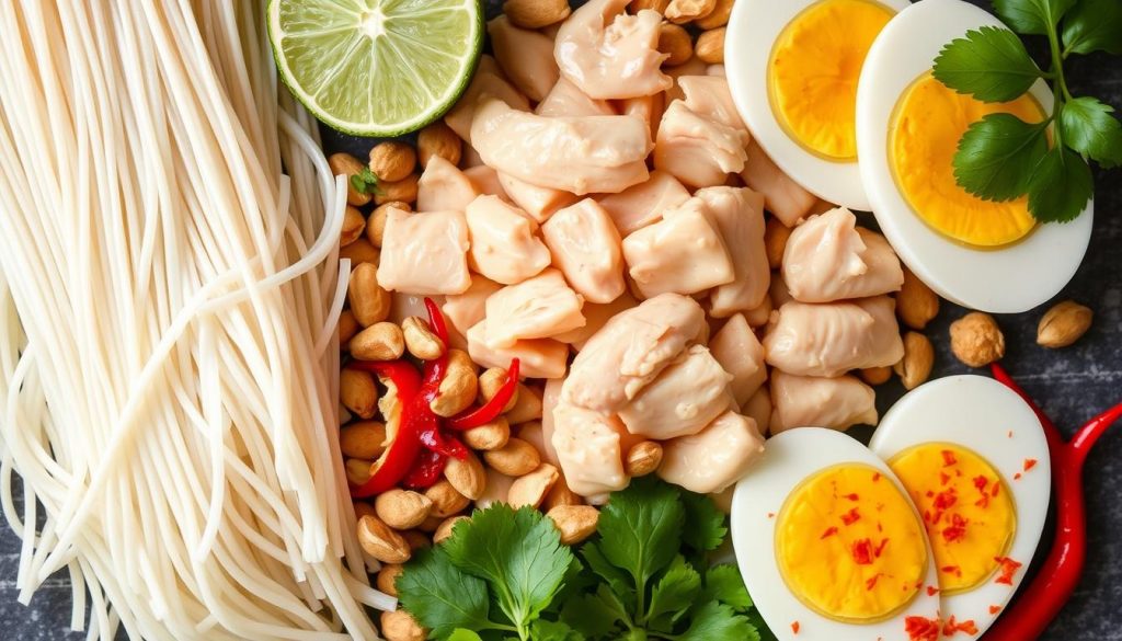 ingredients pad thai poulet