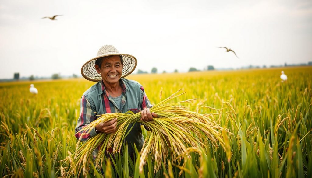 origine feuille de riz