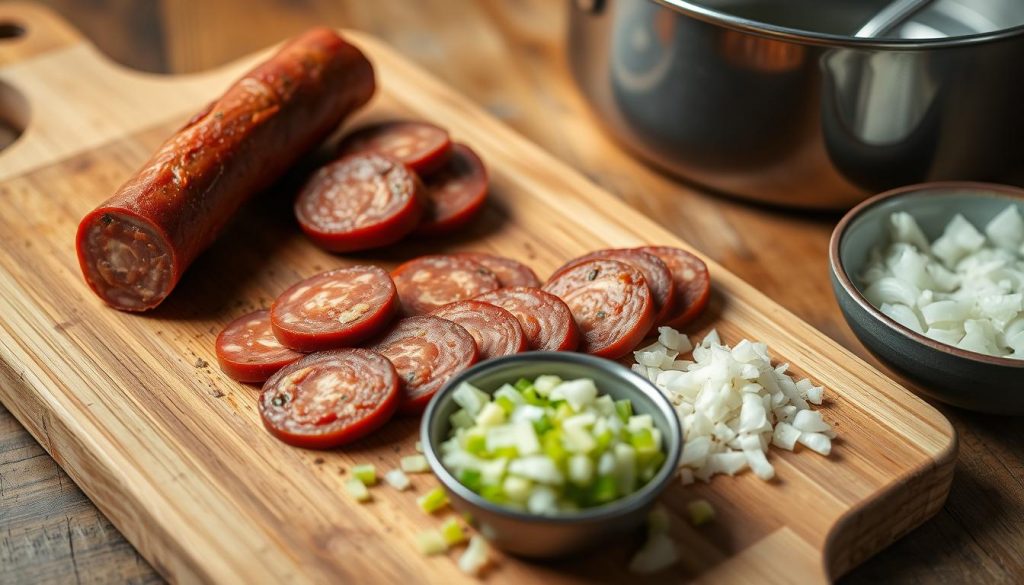 préparation chorizo