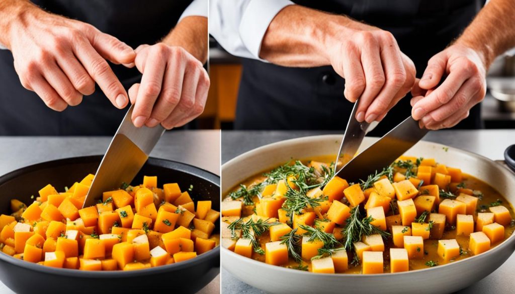 préparer une soupe de butternut