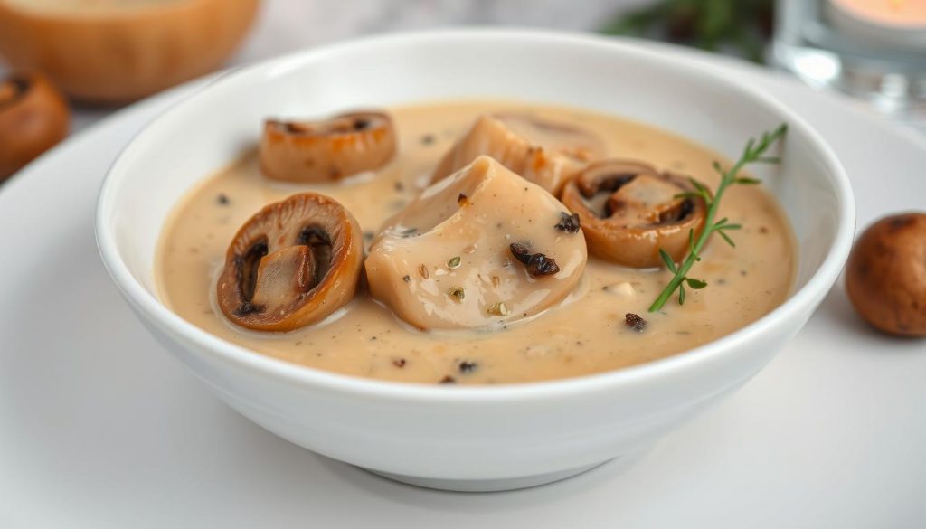 sauce au foie gras et champignons