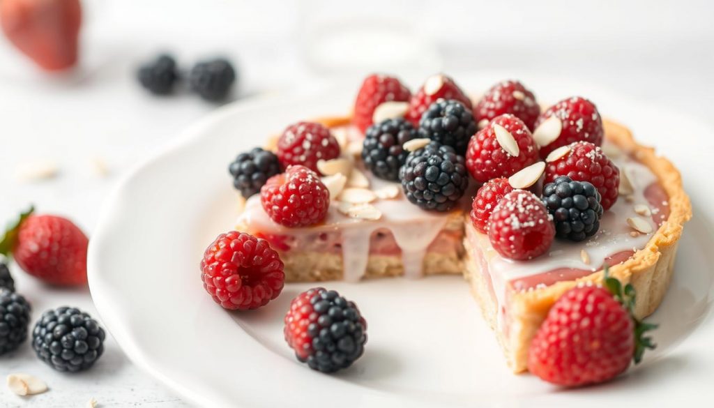 tarte fruits rouges surgelés amandes