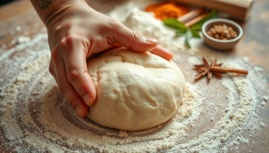 technique pétrissage naan