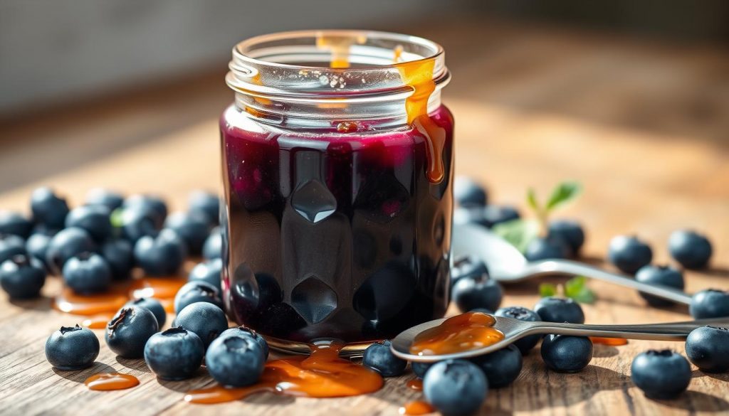 Confiture de myrtilles au caramel