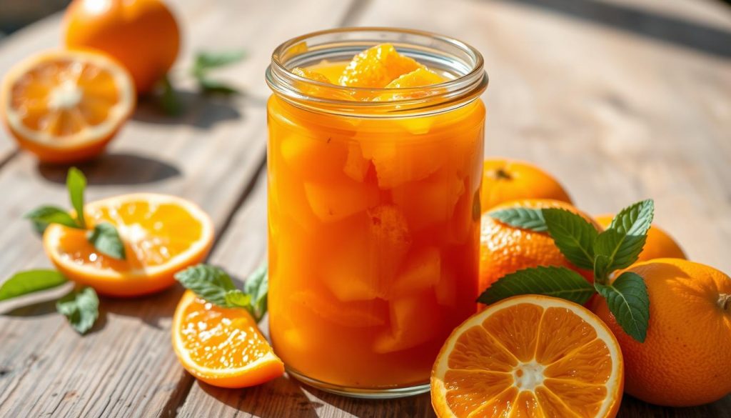 Confiture d'orange avec écorce