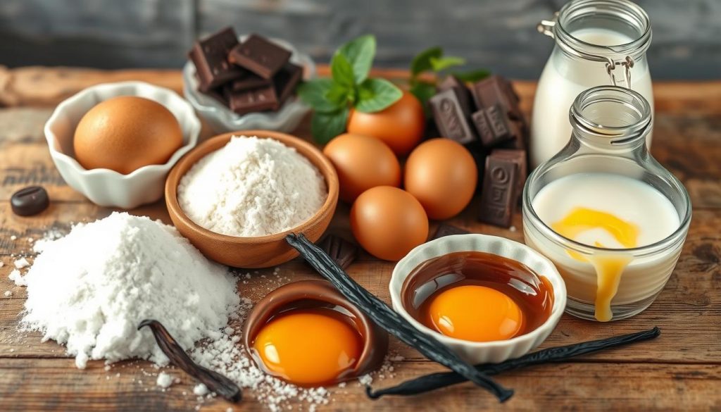 Ingredients flan chocolat