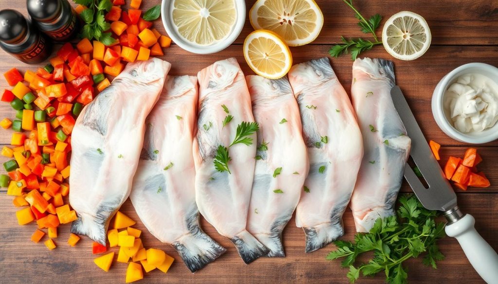 Ingrédients pour terrine de poisson