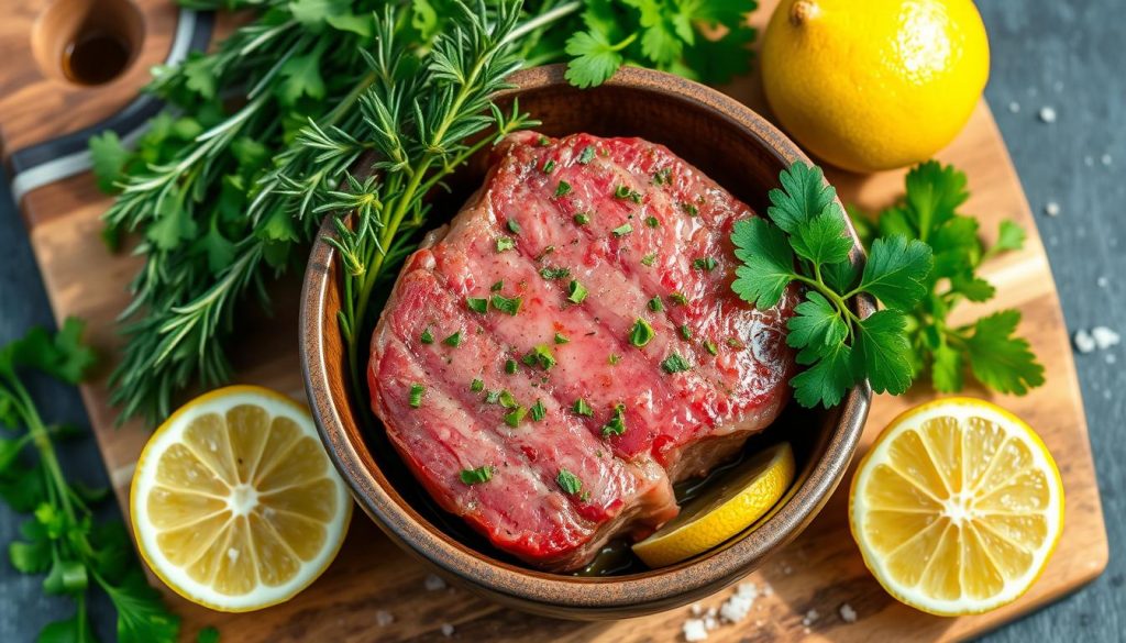 Marinade herbes et citron pour filet mignon