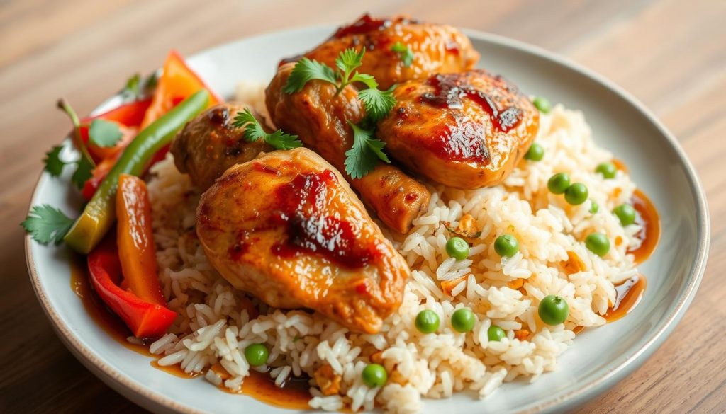 Poulet au riz présentation