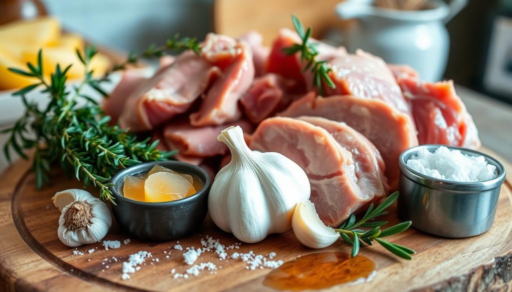 Qualité des ingrédients pour rillettes de canard