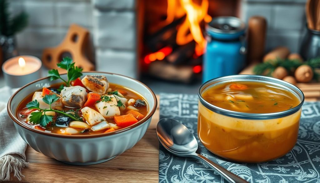 Recette de soupe de poisson maison versus industrielle