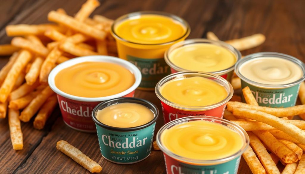 Sauces cheddar prêtes à l'emploi