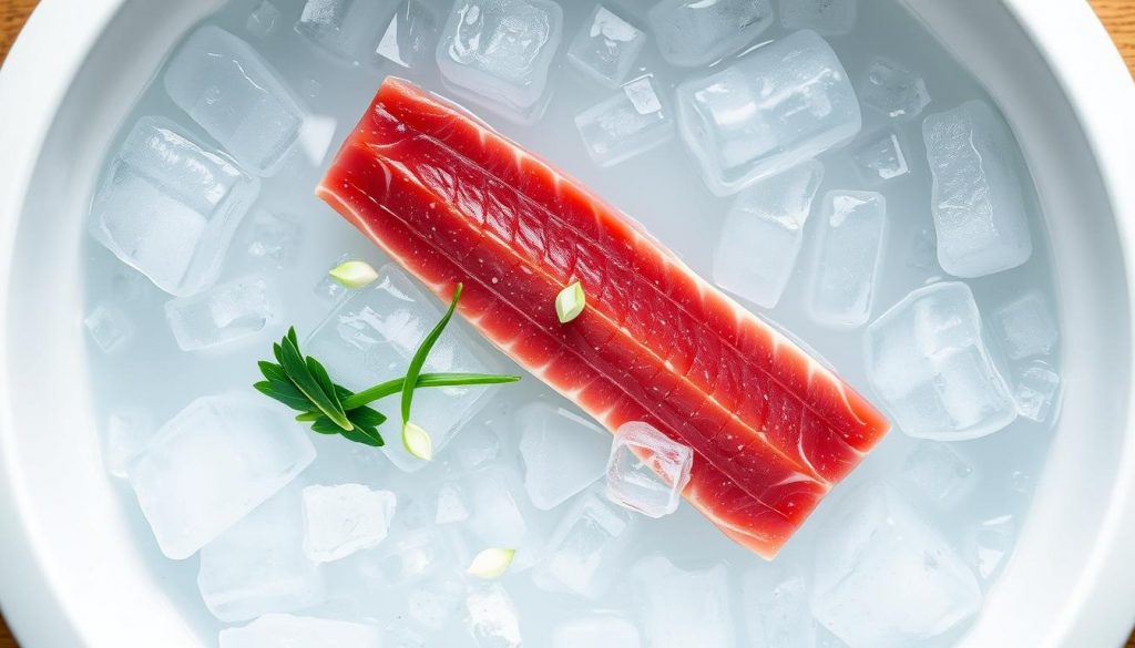 bain de glace pour tataki