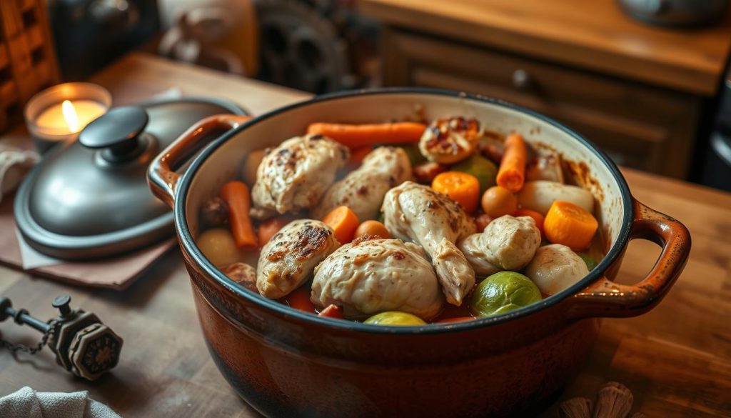 cocotte de poulet aux légumes d'hiver