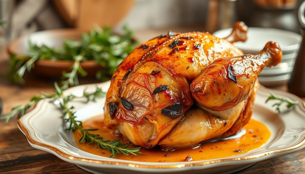 cuire une cuisse de pintade avec peau croustillante et dorée