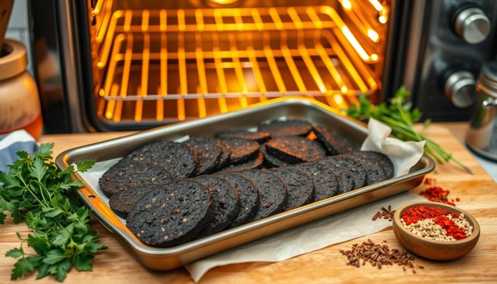 cuisson du boudin noir au four