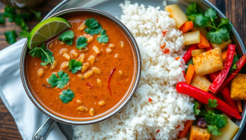 dahl de lentilles corail lait de coco