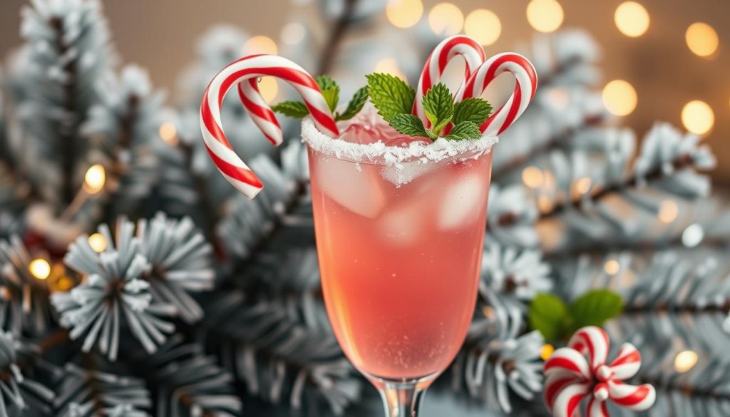 décoration originale pour Cocktail Bonbon Candy Cane Spritzer