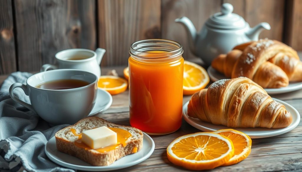 petit-déjeuner confiture d'orange