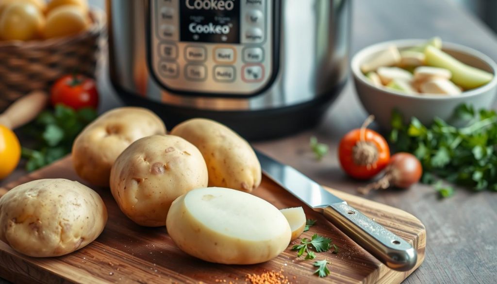 préparation pommes de terre Cookeo