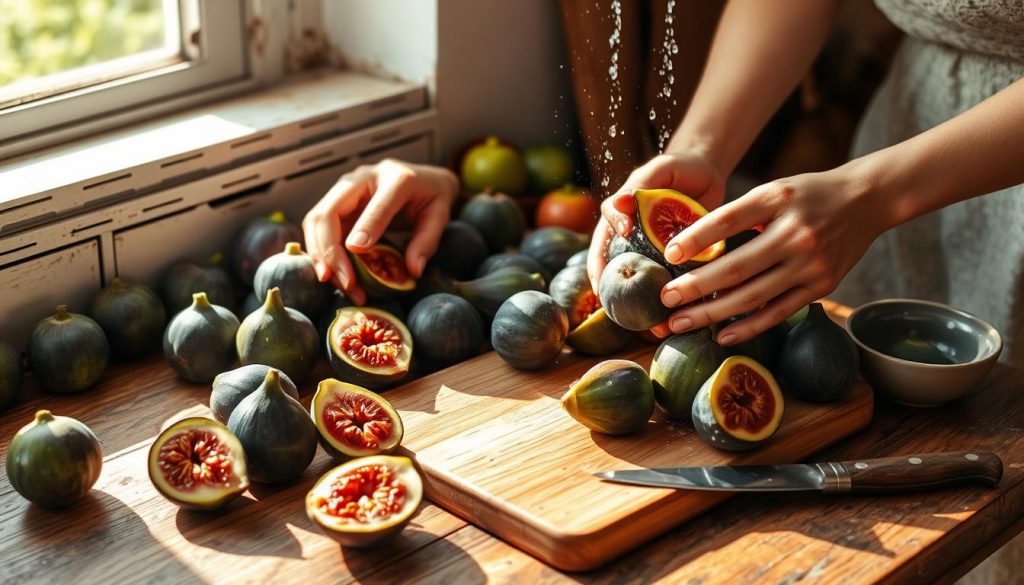 préparer figues pour confiture