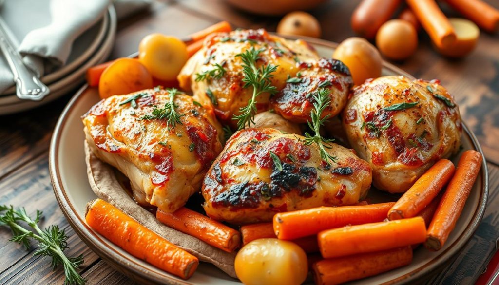 recette de base hauts de cuisse de poulet au four