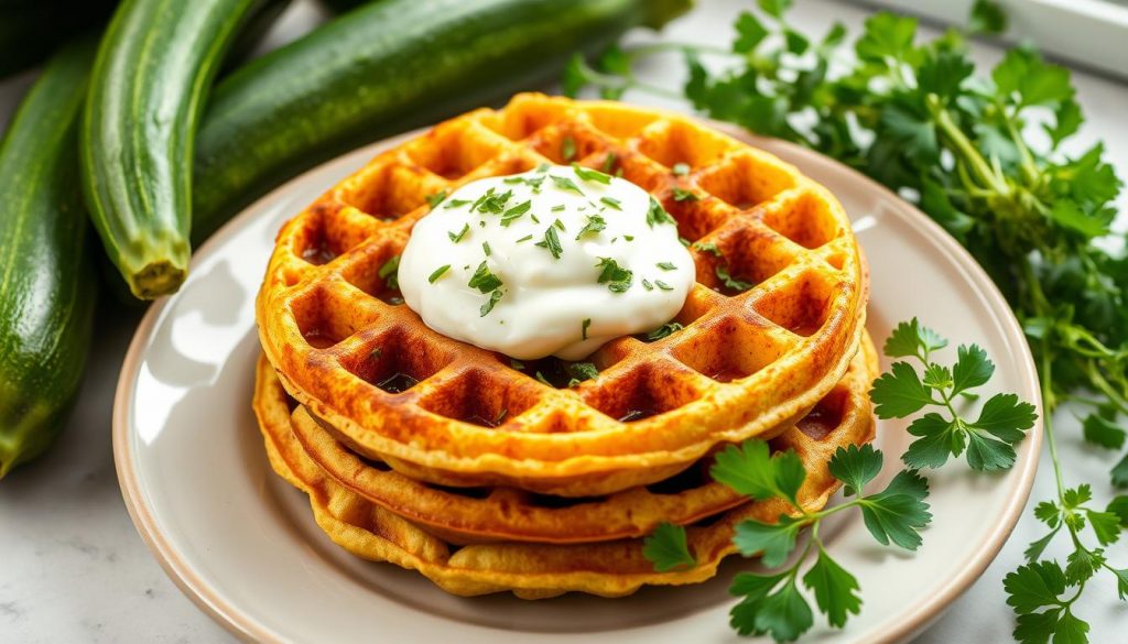 recette gaufre aux courgettes