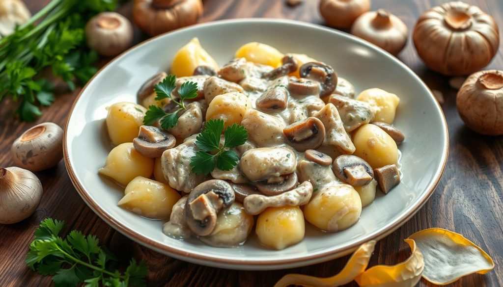 recette gnocchis champignons