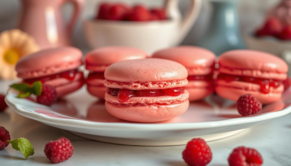 recette macarons framboise