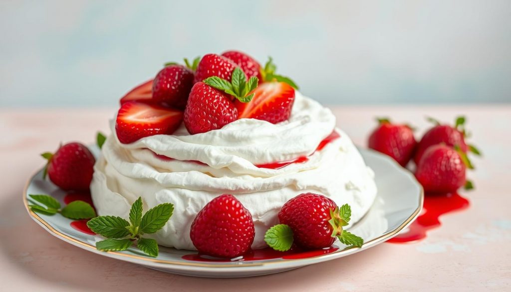 réussite pavlova fraise