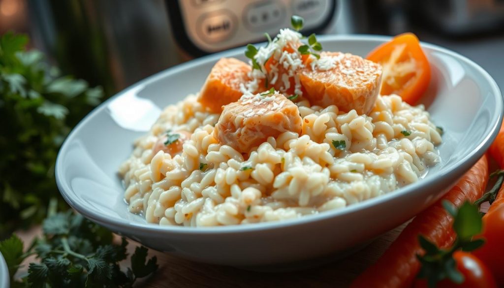 risotto au saumon au cookeo