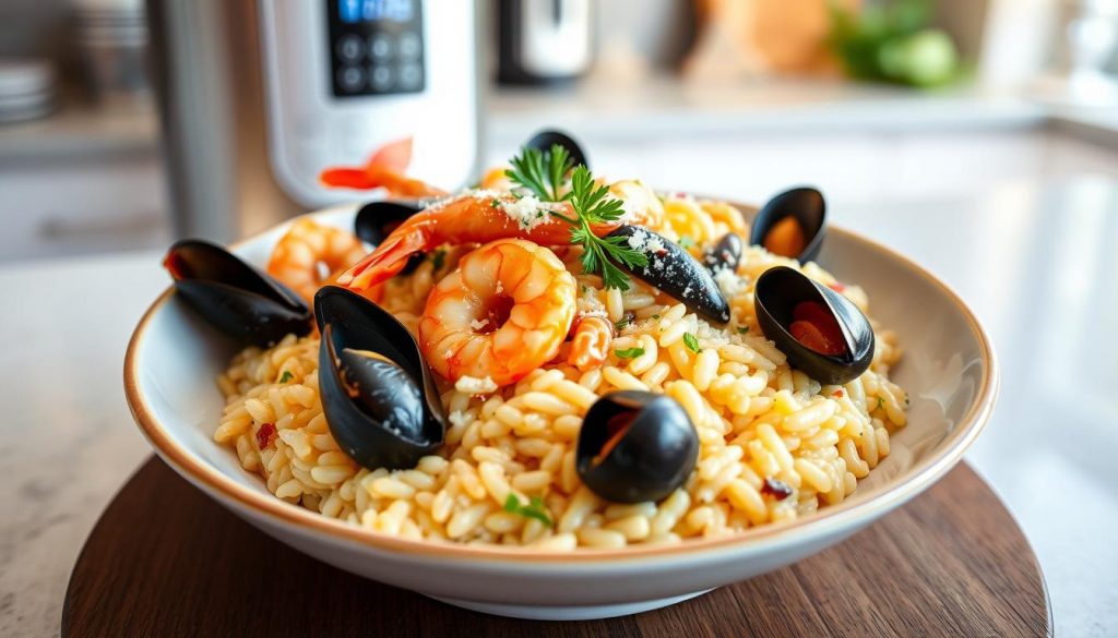 risotto fruits de mer surgelés cookeo