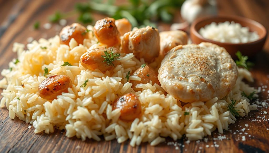 riz Arborio et poulet pour risotto