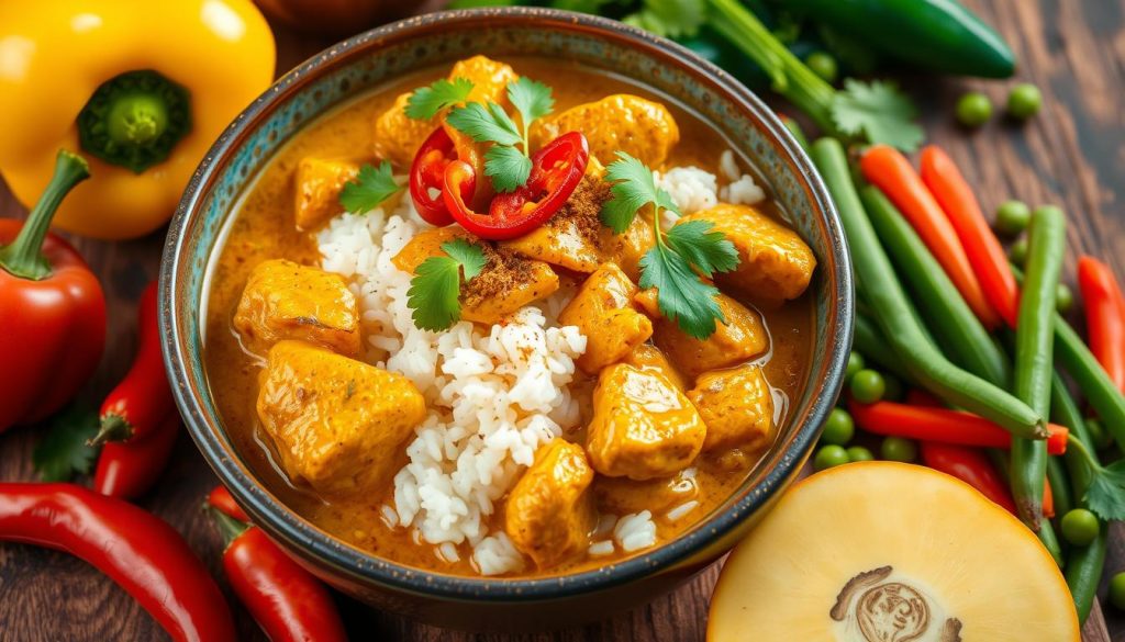 riz au poulet curry recette