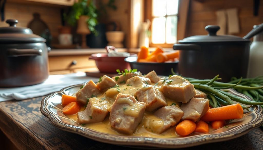 sauté de porc à la crème de moutarde