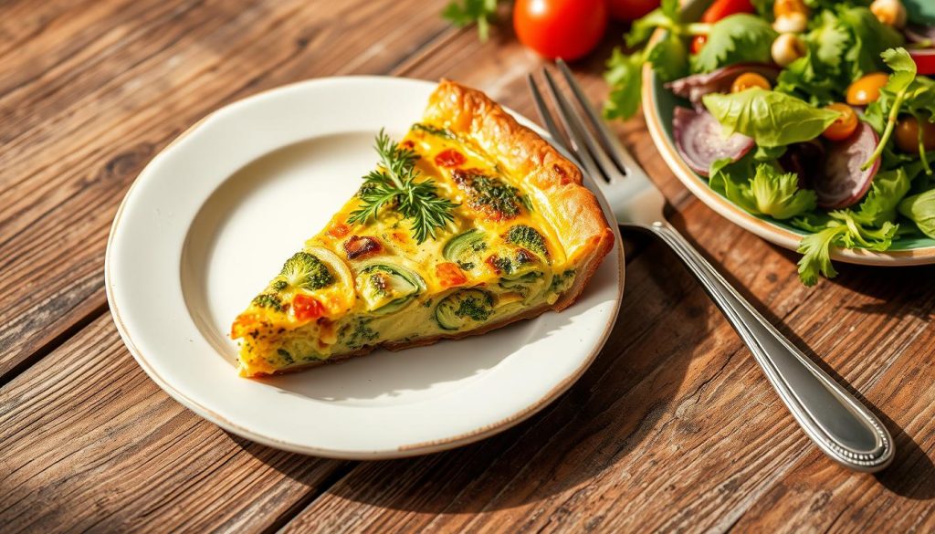 servir quiche aux brocolis