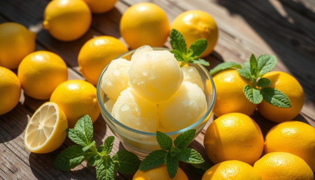 sorbet au citron sans sorbetière