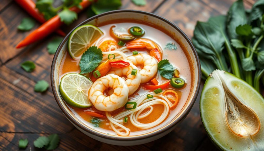 soupe thai crevettes vermicelles